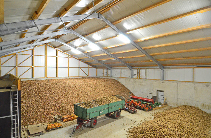 Sklady na brambory a cibuli - Haly a skladovací prostory - WOLF System