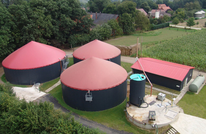 Nádrže pro bioplynové stanice - Železobetonové nádrže - WOLF System